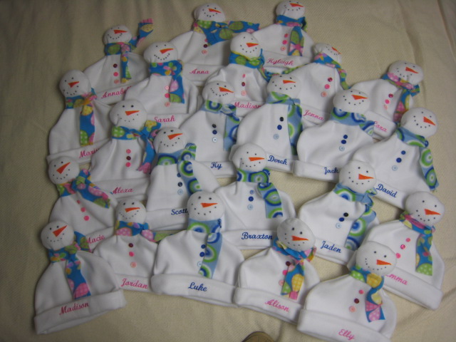Personalized Snowman Hats