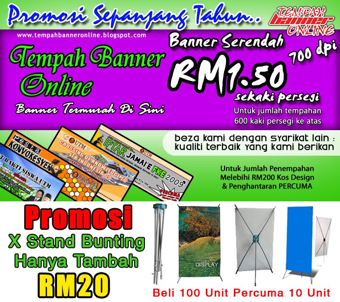 Tempah Banner Online | Banner / Kain Rentang Termurah Di Sini