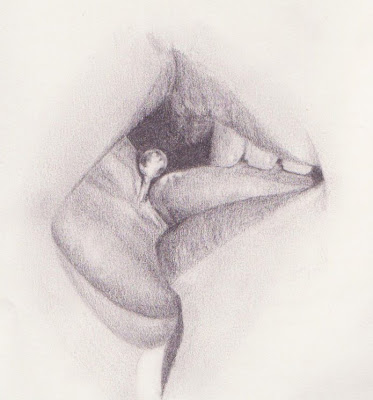 Study for Pierced graphite 6 x 8 copyright Jeanette Jobson