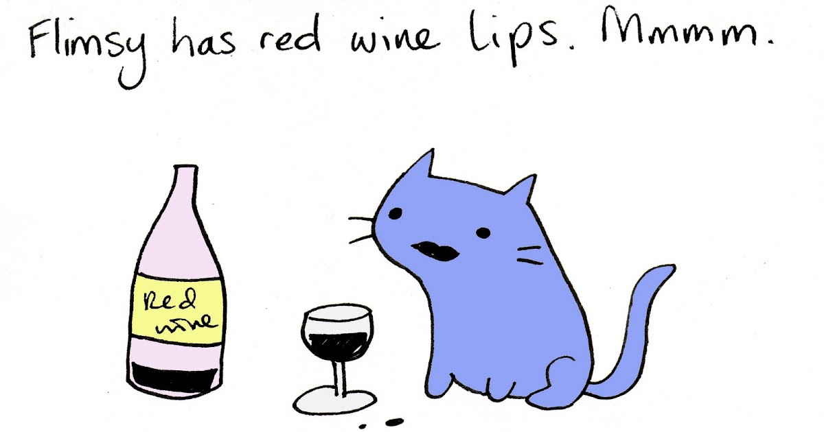 Flimsy the Kitten Red wine lips