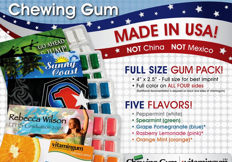 BRAND CREATIVE Chewing Gum Made in the USA