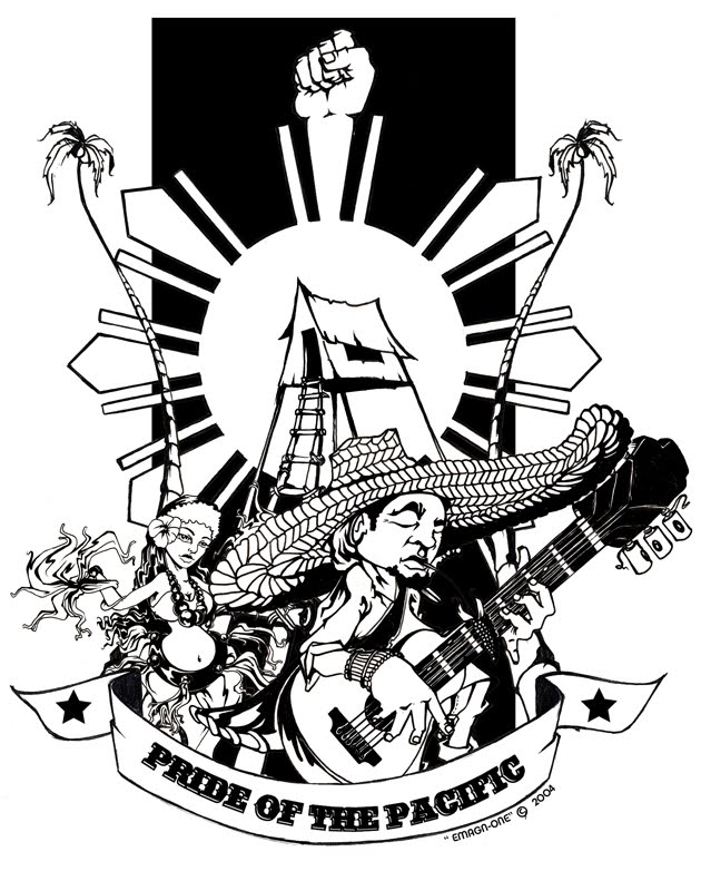 Pride of the Pacific Shirt design ( Pen & Ink )