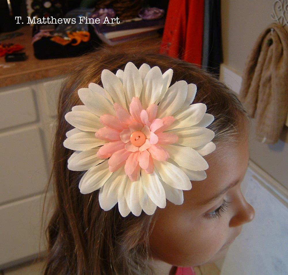 T. Matthews Fine Art Silk Flower Hair Clip Tutorial