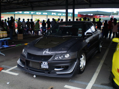 Matte Black Wira Sedan wide body Evo body kit