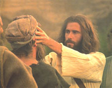 Jesus healing blind man