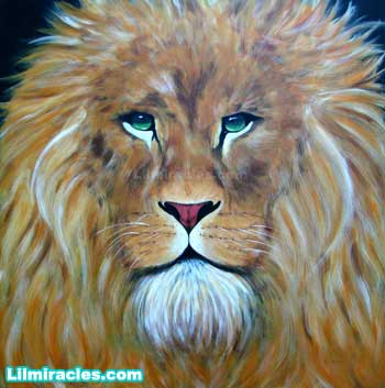 Lil Miracles Lion Painting