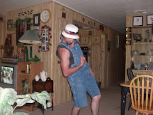 MY HILLBILLY OF A HUSBAND HE THOUGHT BY CUTTING THESE OVERALLS HE WOULD START A TREND LOL I TOLD YA