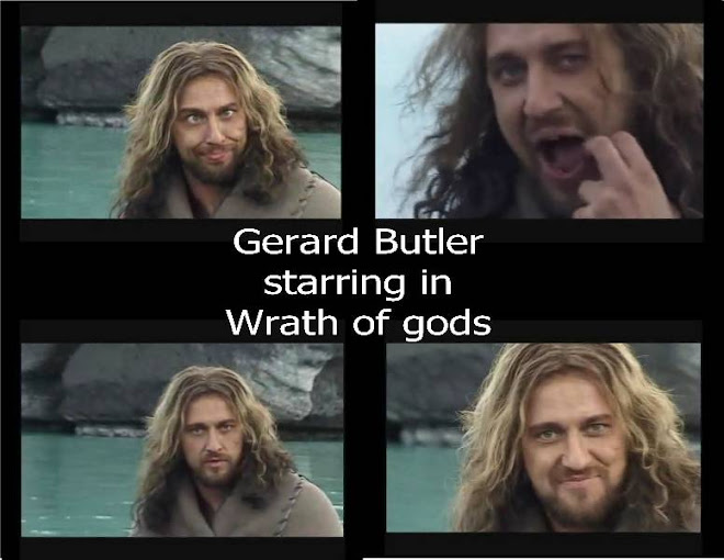 Gerard Butler ... the many faces in Wrath of Gods