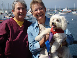 Barb, Linda and Bailey in Monterey