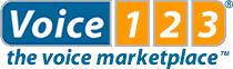 voice 123 logo - the voice marketplace