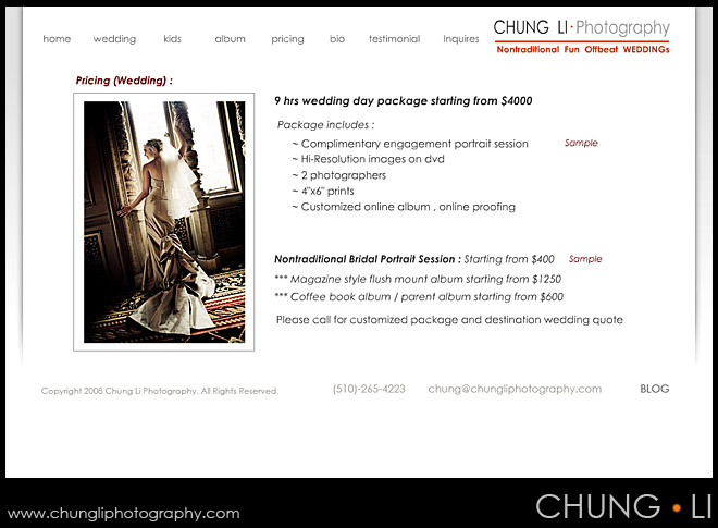 chung li photography new package price