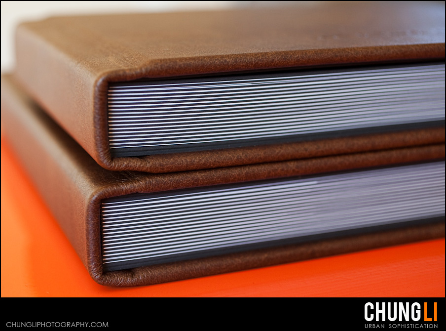 san francisco wedding photographer chung li leather craftsmen wedding album