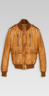 Gucci Leather Bomber Jacket Men