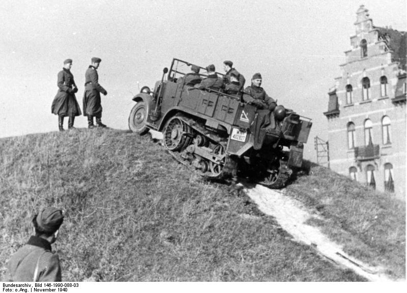 World War 2 Unic P107 BU Halftrack