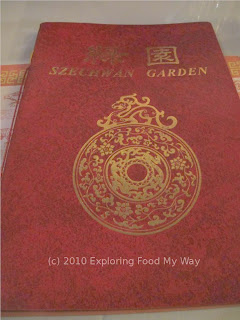 Szechwan Garden's Menu Cover