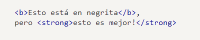 Usar em y strong en vez de i y b