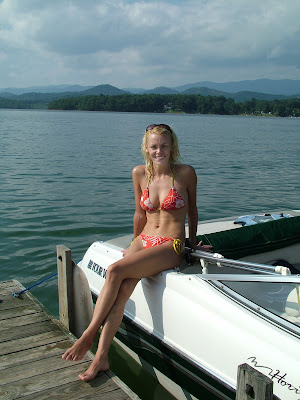 blonde on a boat