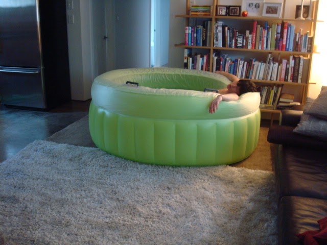inflatable pool in living room
