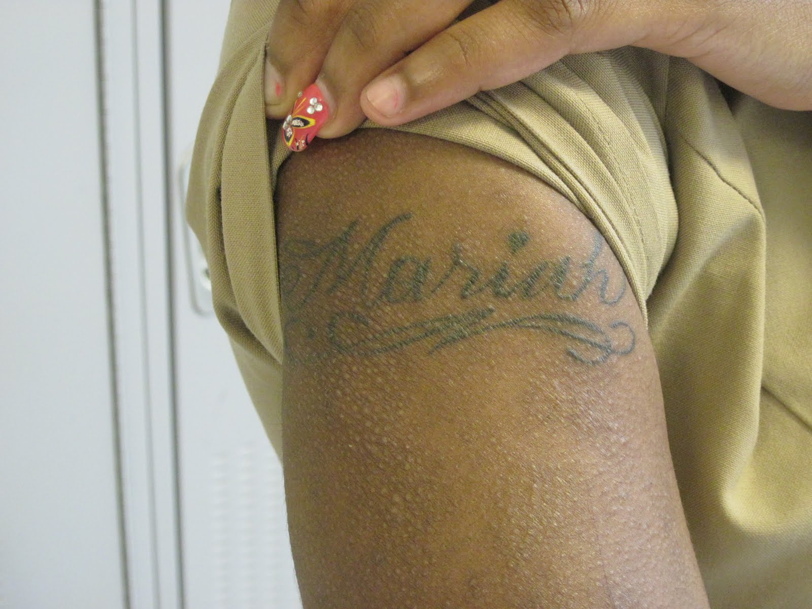 m cursive old english tattoos