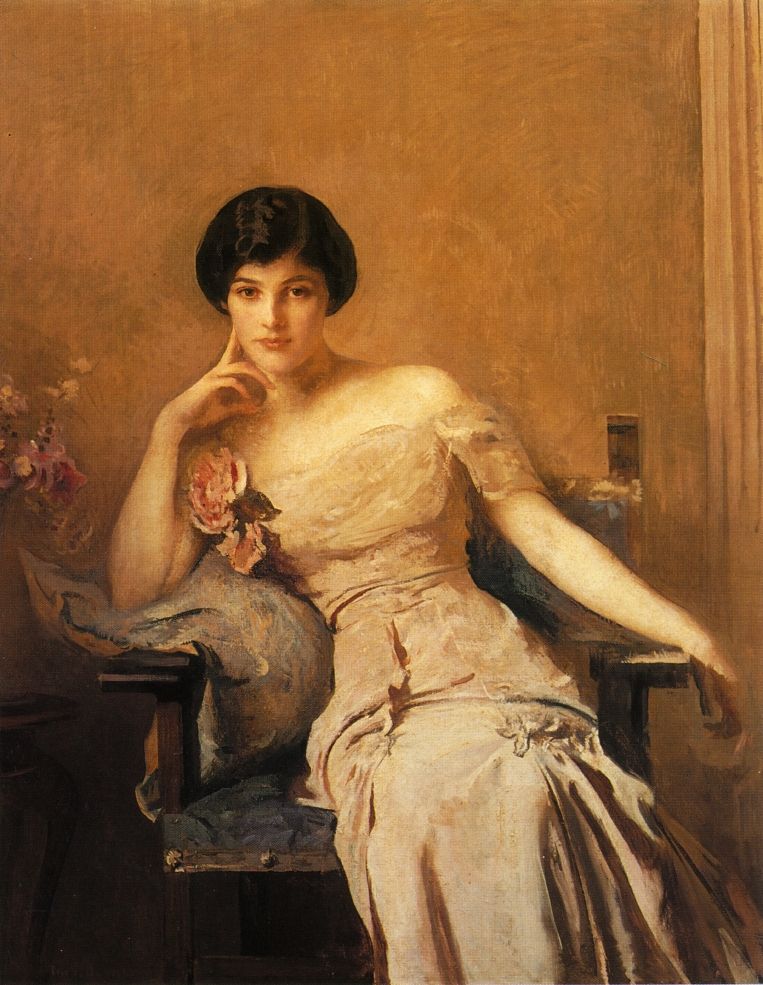 BEAUTIFUL PAINTINGS Edmund TARBELL Mrs. Lawrence 1912