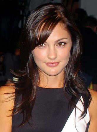 Add depth to a long hair style by adding long side swept bangs from a deep