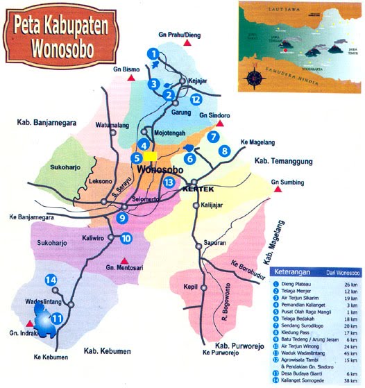 Gambar Peta Kabupaten Wonosobo dan Kota GAMBAR PETA