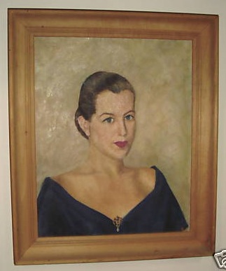 Vintage womens oil portraits