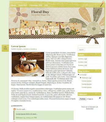 Floral Day Blogger Template