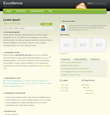 Excellence Blogger Theme