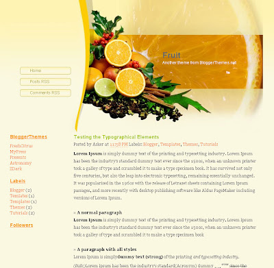 Fruit Blogger Template