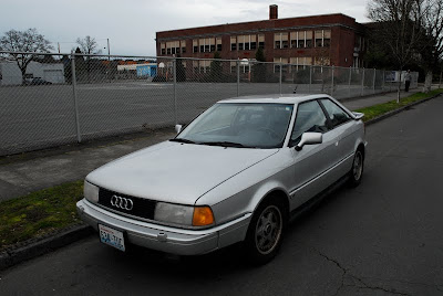 OLD PARKED CARS.: 1991 Audi Coupe Quattro.