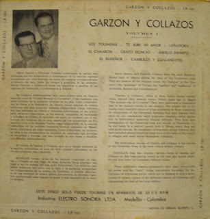 viejos tiempos GARZóN y COLLAZOS CARÀTULAS DE DISCOS (AMÈRICA DEL SUR)