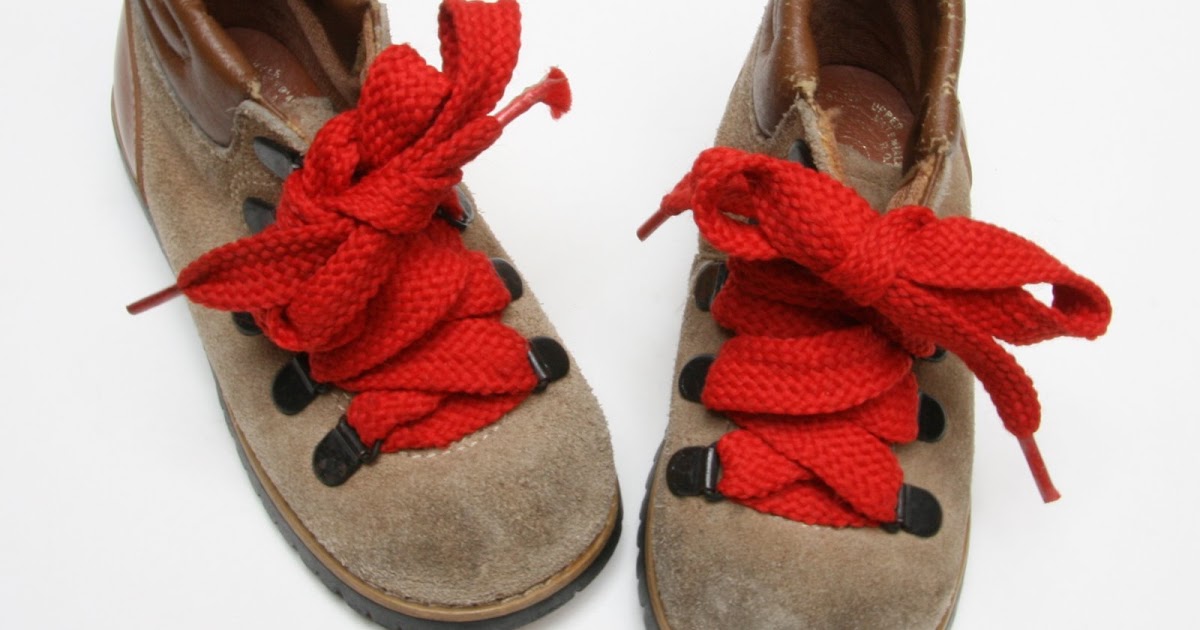 HOVEY VINTAGE The Store Vintage Hiking Boots with Red Laces