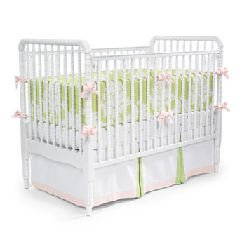 White Spindle Crib