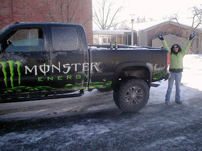 This truck filled with Monster