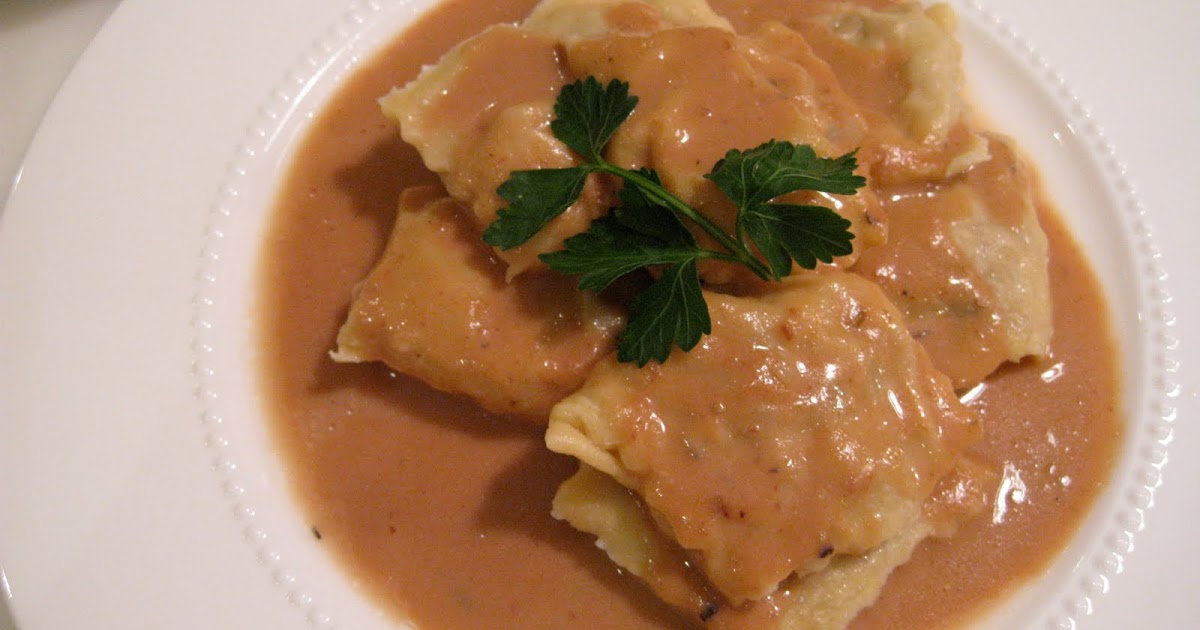 Duck Ravioli with Porcini Mushroom Sauce