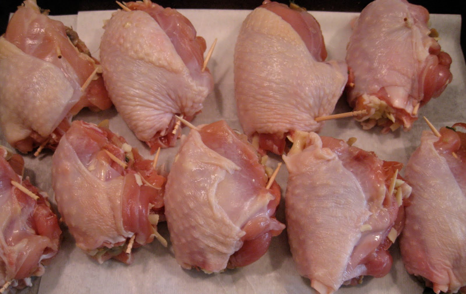 Chicken Wrapped Prosciutto, Mushroom and Gruyere