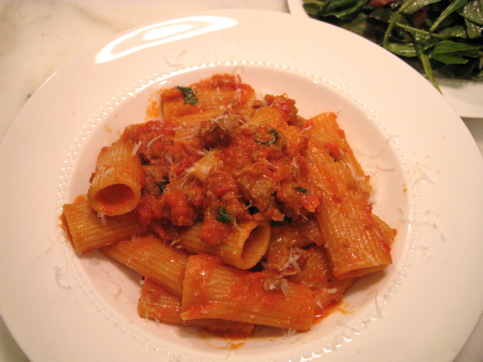 Rigatoni and Sausage Marinara