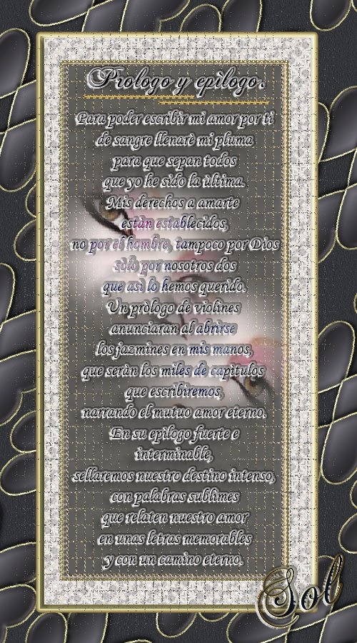 Pròlogo y epìlogo.