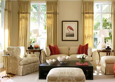 Joy Of Decor Ivory Sofa Red Pillows Room With A Splash Of Red