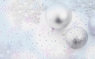 whilte silvery desktop wallpaper on christmas