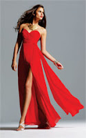 faviana red prom dress