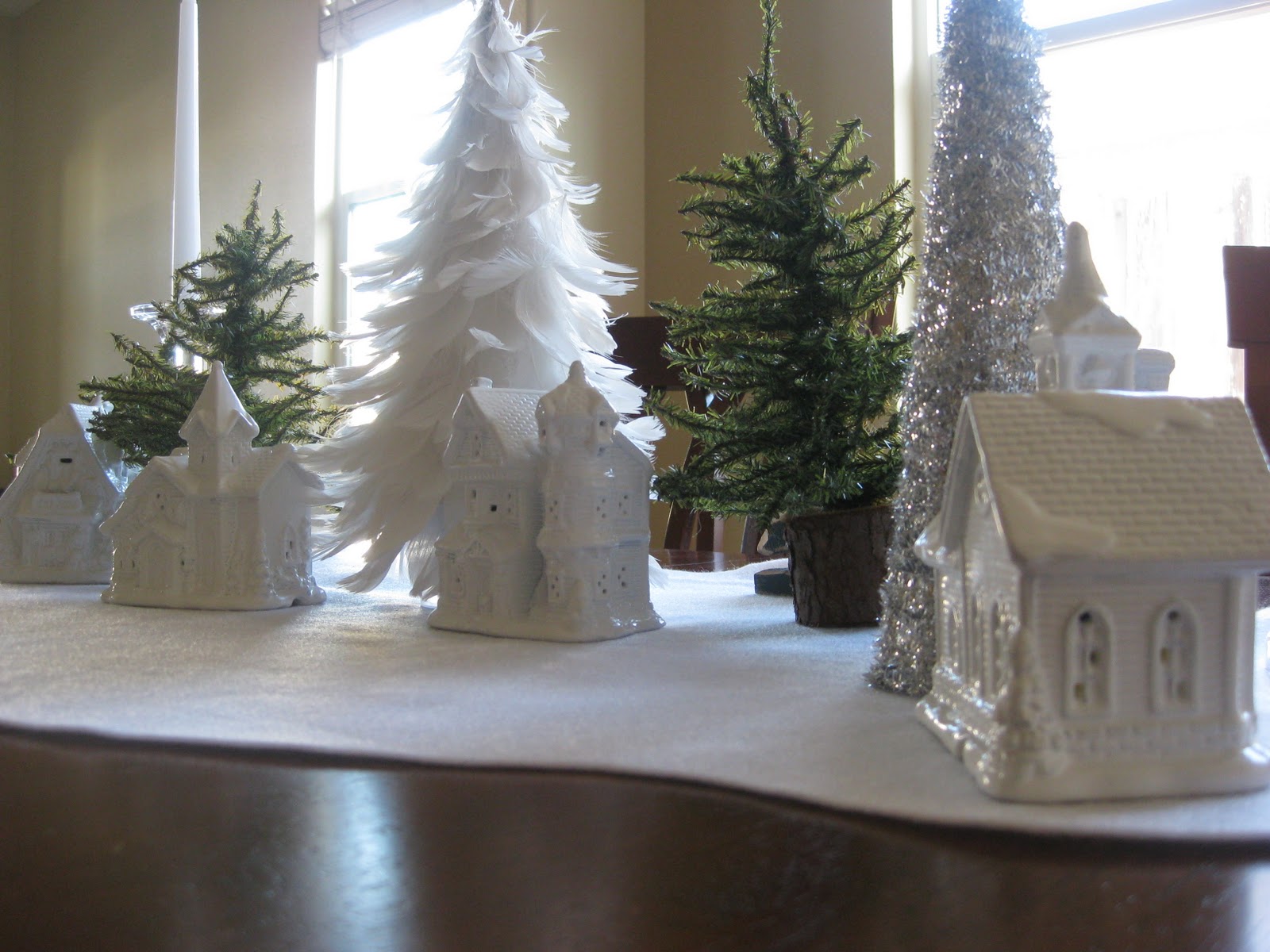 april's craft nest white Christmas village