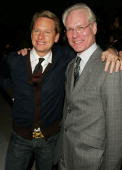 Tim Gunn with Carson Kressley front row at Perry Ellis, Fall 2007.