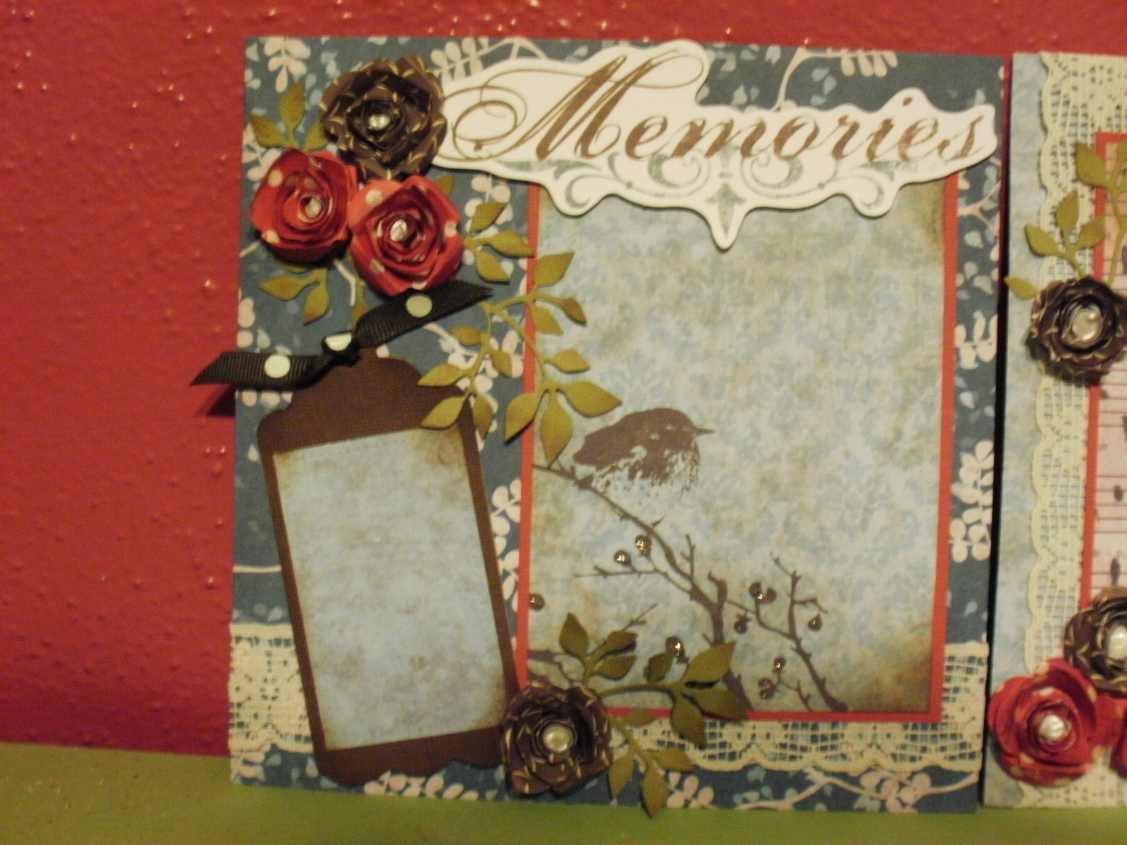 Creative Paint & Paper 8x8 Memories scrapbook page layout set