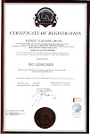 Certificate of ISO 22000:2005 HACCP Certificate