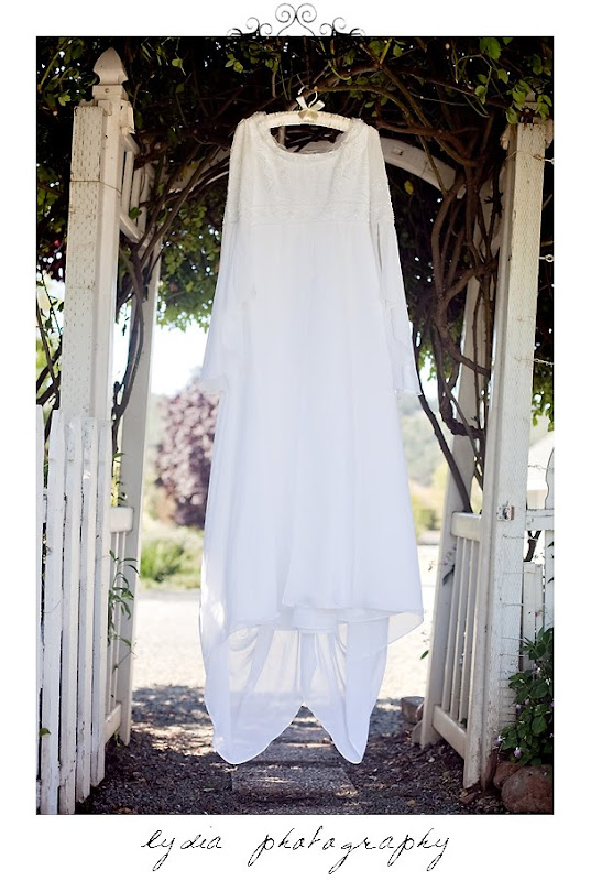 Picture of the Rosemary's wedding dress in Santa Rosa California