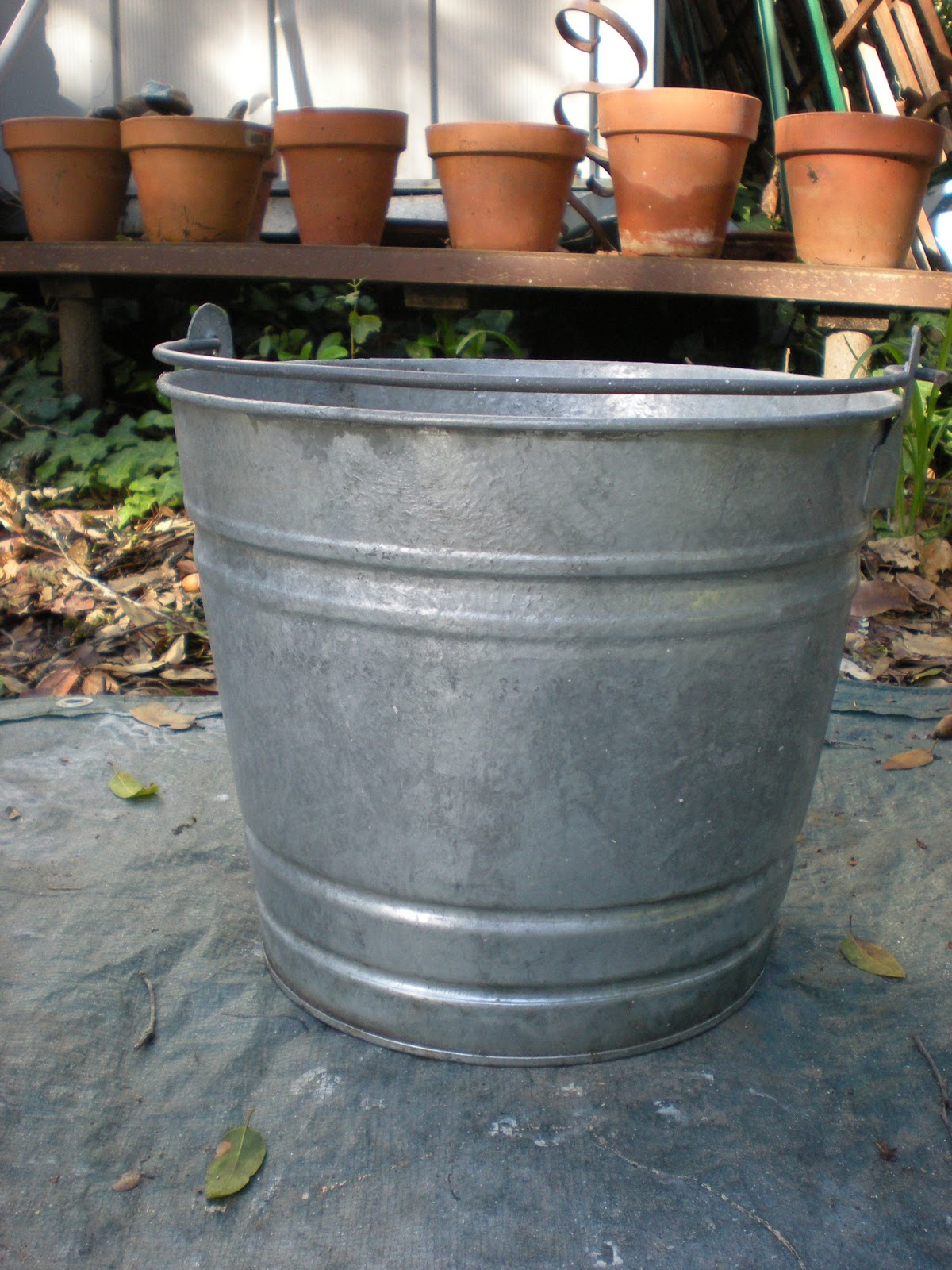 Reloved Rubbish Stenciled Galvanized Bucket