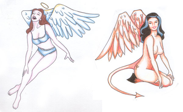Other women choose more classic tattoo designs inked in black, Other women choose more classic tattoo designs inked in black,