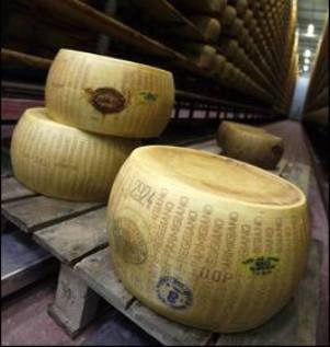 Banco del queso parmesano